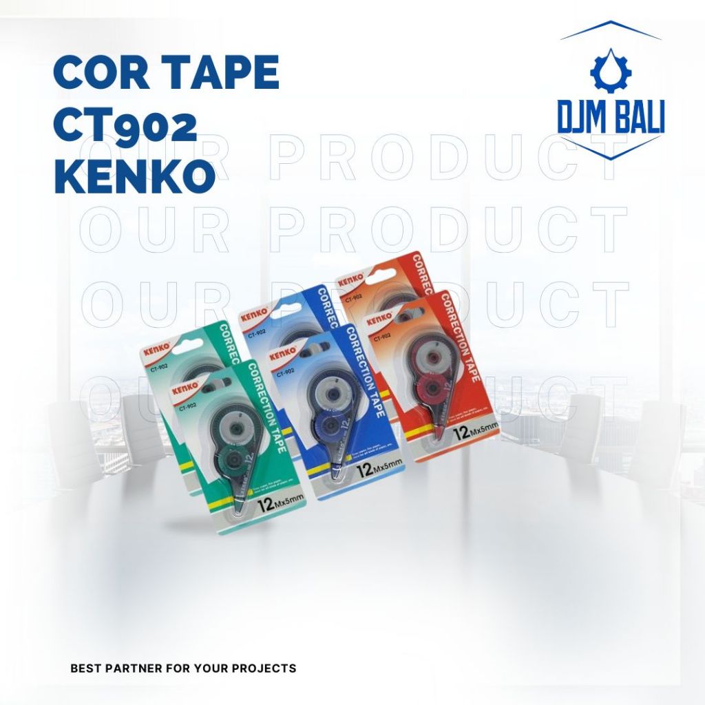 

Corretion Tape/Tipex Kertas 12m x5mm CT-902 Kenko - Pcs