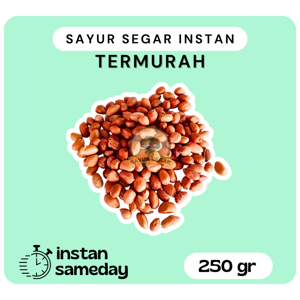 

Kacang Tanah Kupas/Kacang Tanah/Kacang Kupas/Kacang Mentah 250gr - Sayur Segar Instan