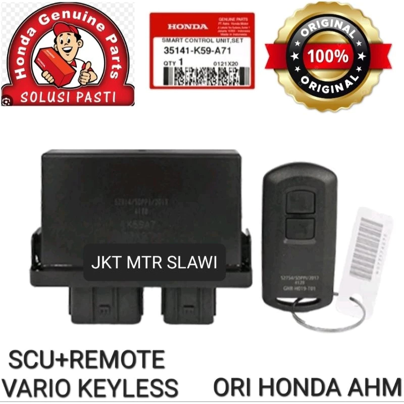 35141 k59 a71 SCU+REMOTE vario 150 keyless 2018-2021 & scoopy prestige 2021-2023 ori honda ahm asli 