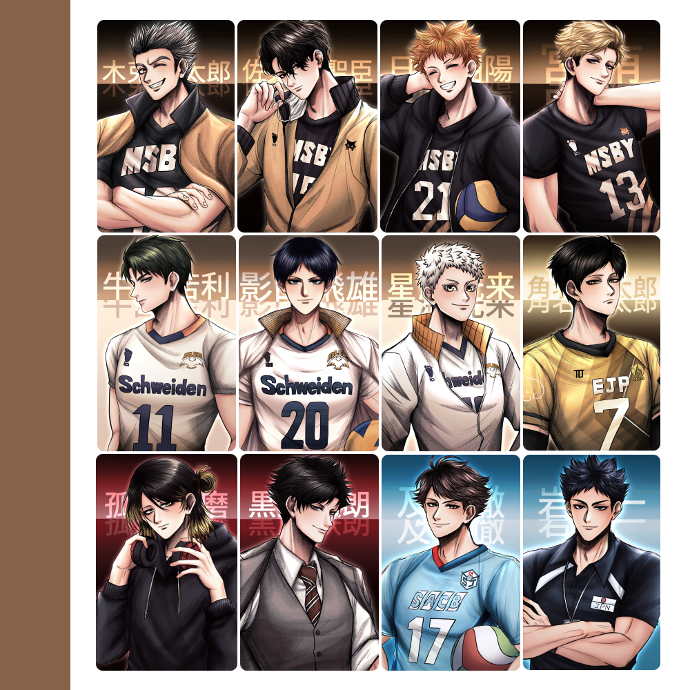 Haikyuu Timeskip Photocard - MSBY, Adlers, EJP, Nekoma, Aoba Johsai (HQ Fanmerch by maruzhenn)