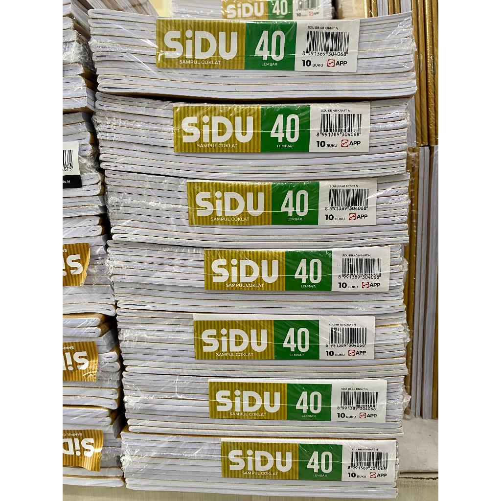 

(PAK) BUKU TULIS SIDU 40 KRAFT + BONUS / Buku Tulis Sinar Dunia 40 Lembar 10 pcs/ Buku Tulis Murah
