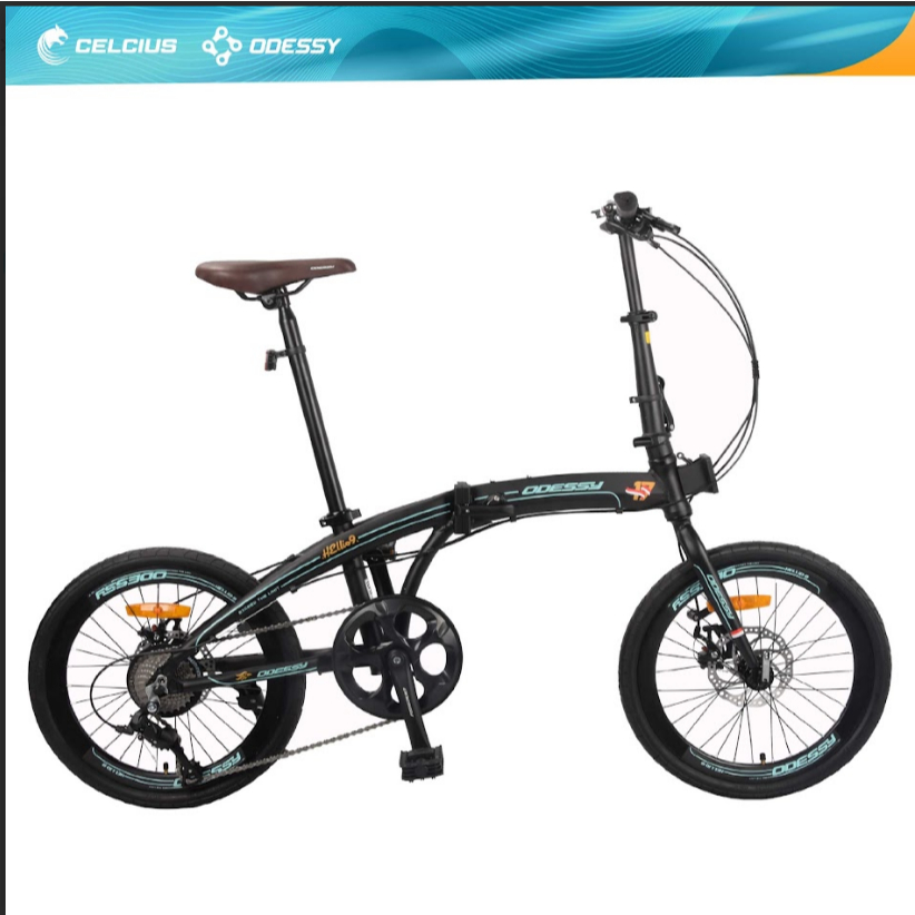 SEPEDA LIPAT ODESSY HELLIO 9 FRAME ALLOY UKURAN 20 INCH - 9 SPEED