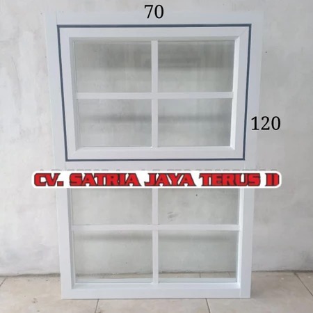 Jendela Casement Aluminium Ornamen 120x70