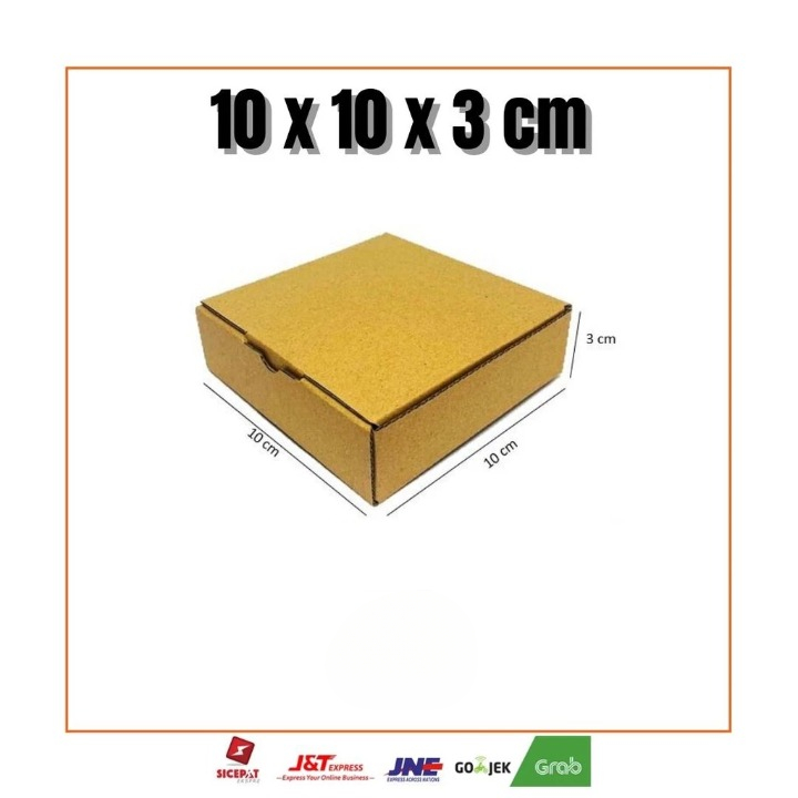 

10 Pcs Kardus Souvenir Hampers Dus Kue Tart Cokelat Polos Ukuran 10 x 10 x 3cm