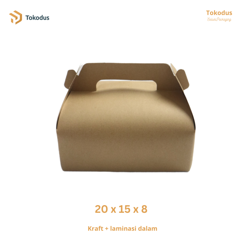 

KARDUS BOX PACKING MAKANAN JINJIN KRAFT uK 20 x 15 x 8 cm
