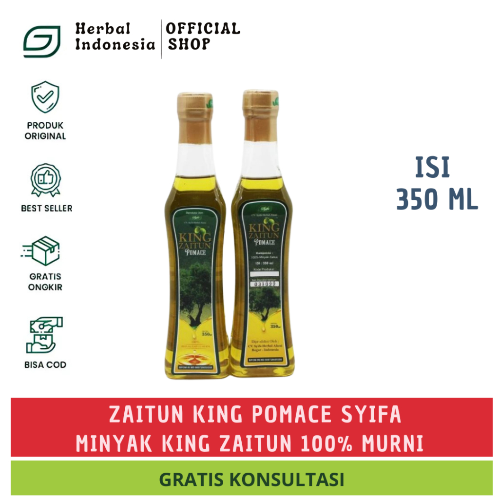 

Minyak Zaitun King Pomace Syifa | Minyak Zaitun KING 350 ml