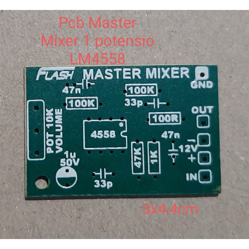 pcb master mixer 1 potensio flash | mixer master 1 pot merk flash