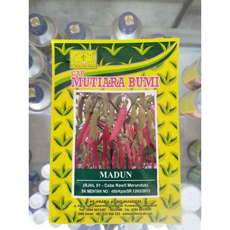 Benih Cabai Rawit Merunduk Cap Mutiara Bumi MADUN 10 gram