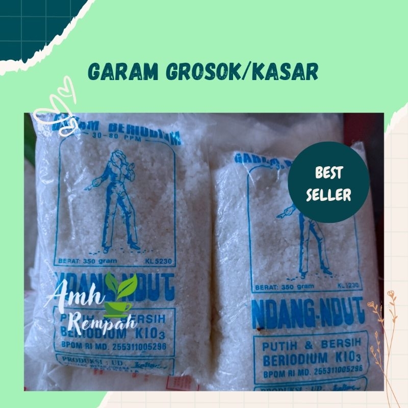 

Garam Kasar/Krosok cap Dangdut kemasan 350 gram