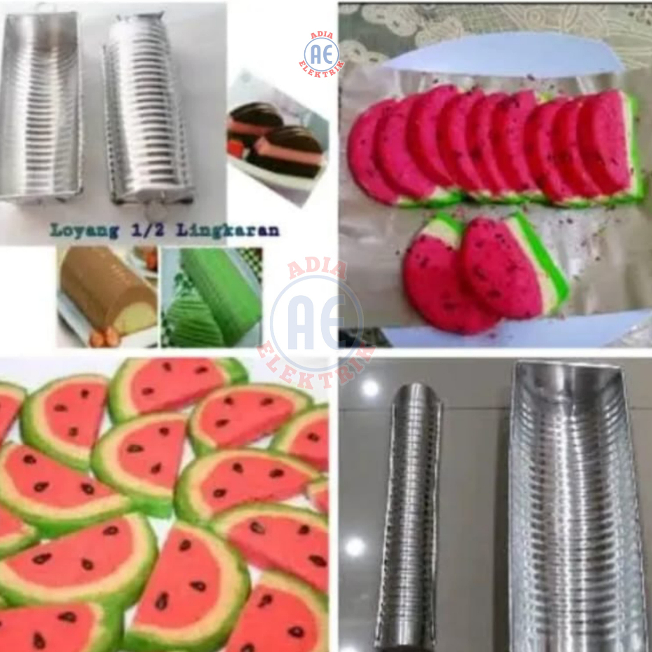 PROMO Cetakan Puding Semangka / Loyang Almunium Tebal Puding Semangka / Kue Semangka / Loyang Bolu S