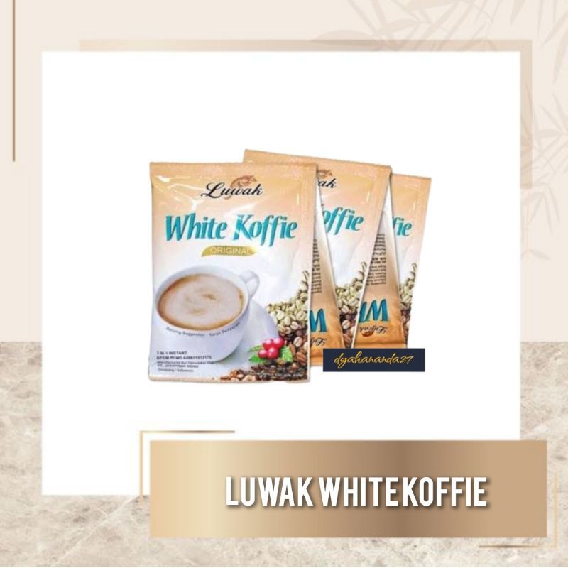

Luwak white koffie original isi 10 sachet @ 20 gr