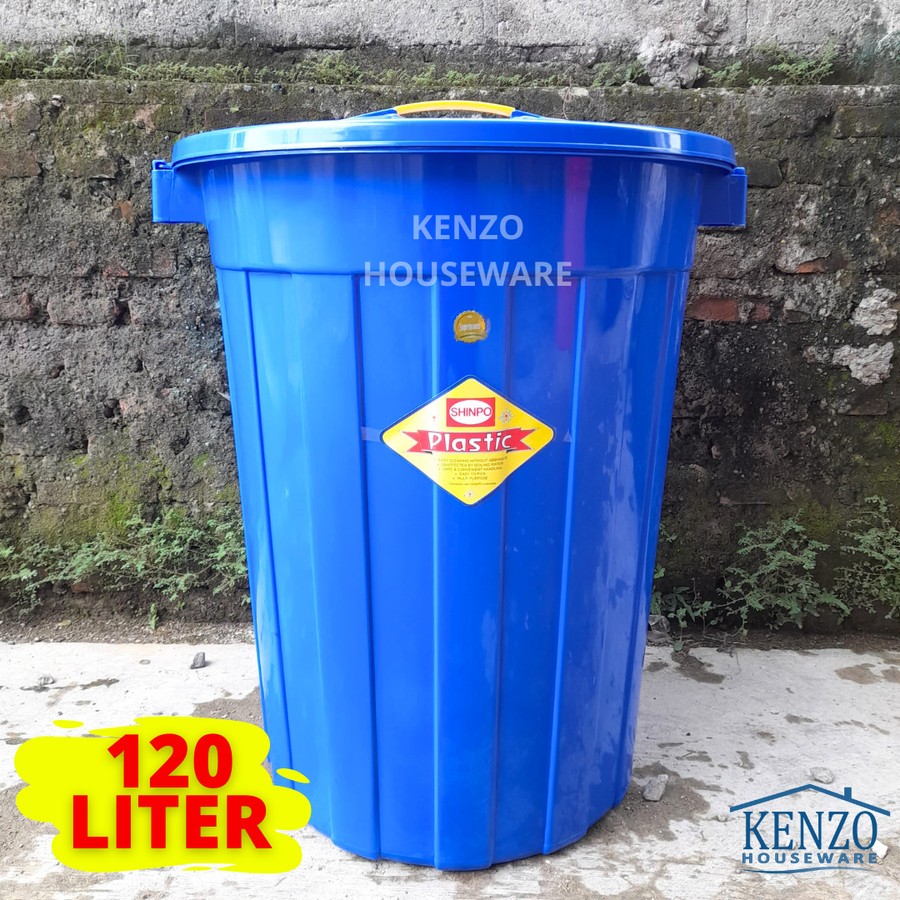 Ember 120 Liter + Tutup Ember Jumbo Air Kamar Mandi Ember Plastik Kuat