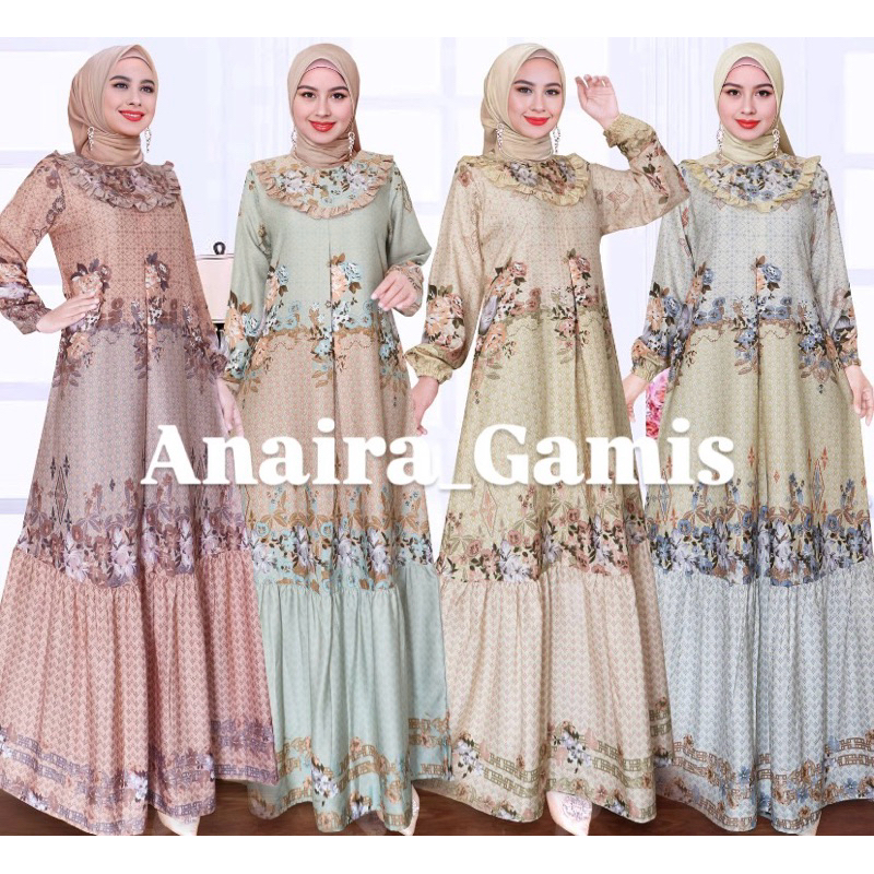Lovely Dress // Gamis Motif Tebaru 2024 // Gamis Silk Premium Ready Ukuran Jumbo XXL // Gamis Pesta 