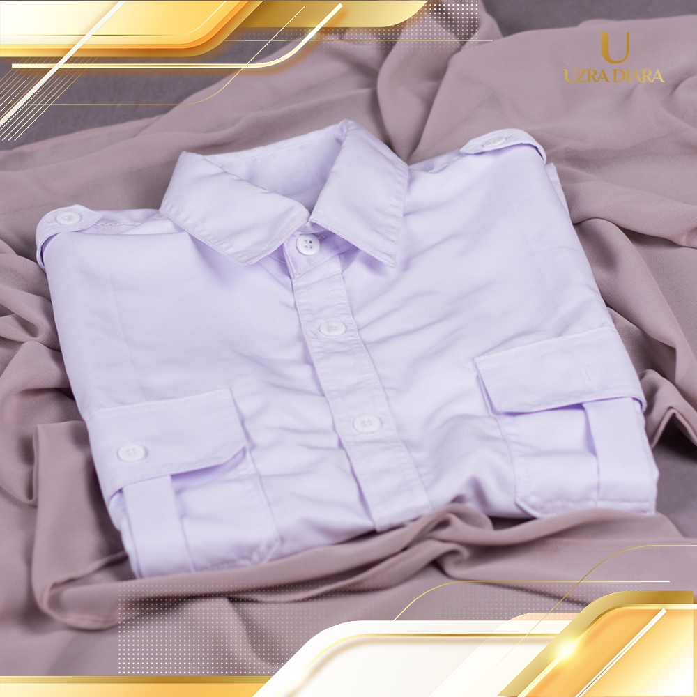 Baju Atasan Dinas Putih Baju Pdh Wanita Putih Seragam Putih Pns Wanita Atasan Cewek Lengan Panjang