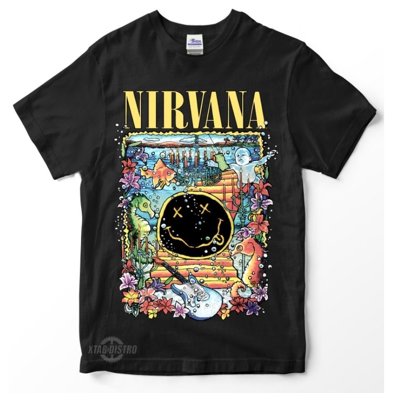 ORI Kaos NIRVANA Under water kaos tshirt band nirvana kurt cobain