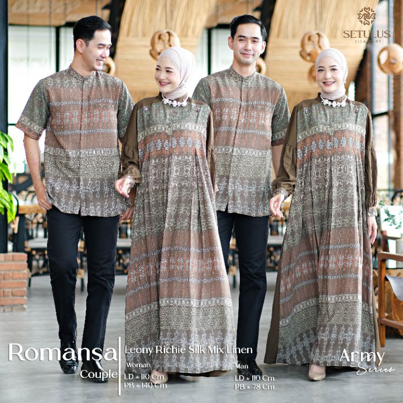 BUSANA COUPLE LEBARAN | DRESS & KURTA COUPLE LD 110
