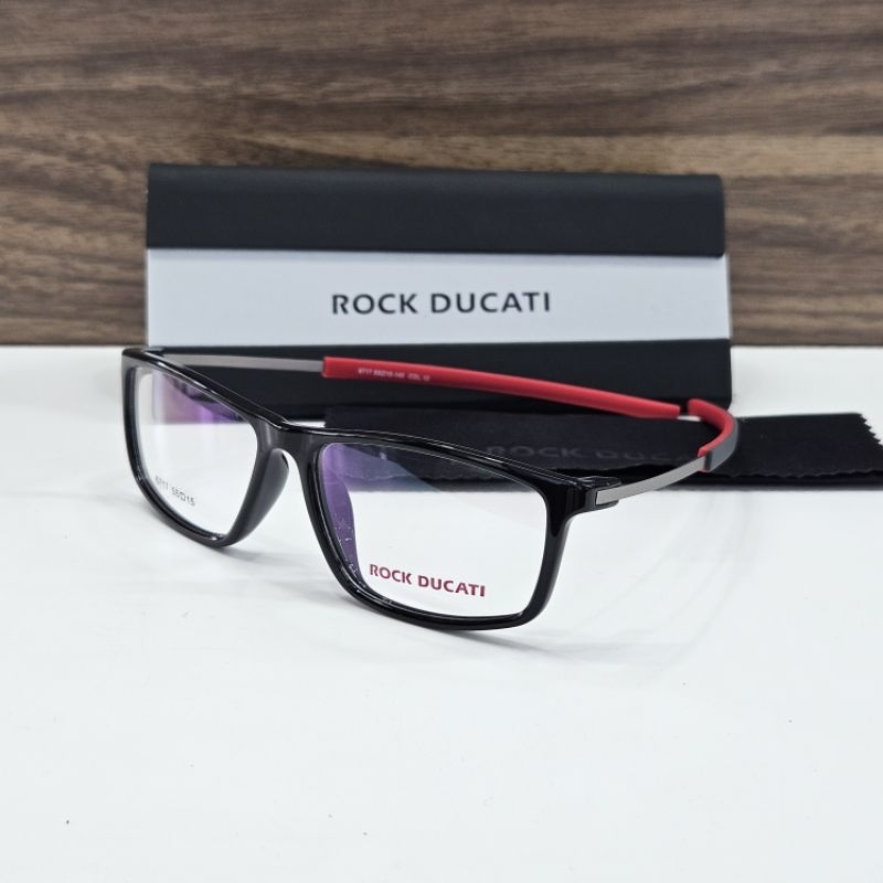 frame kacamata pria wanita lentur kotak sporty rock ducati original 6717 C12 size 55 cokframe kacama