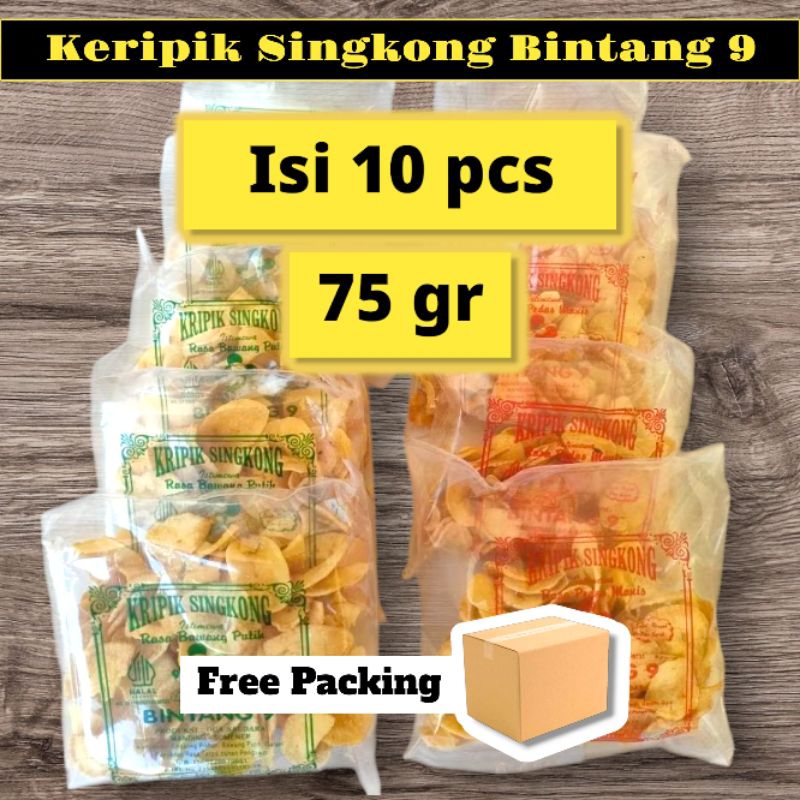 

Keripik Singkong Bintang 9 Khas Madura Netto 75 gram