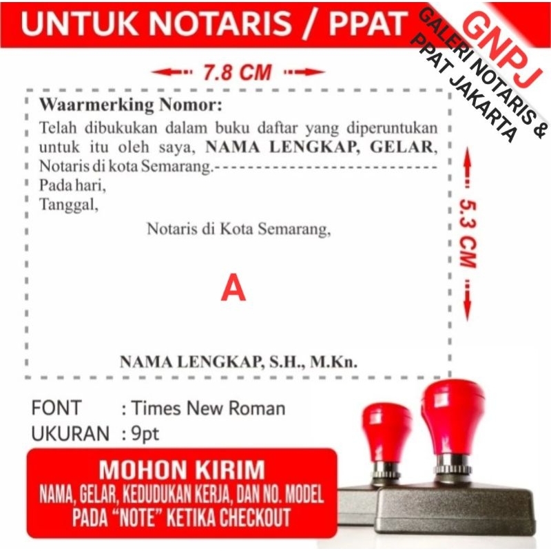 

Stempel Waarmerking Notaris