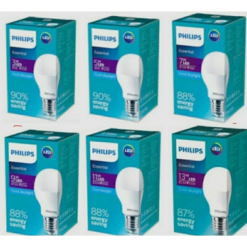Lampu Led Philips Essential 3w 5w 7w 9w 11w 13w 15w