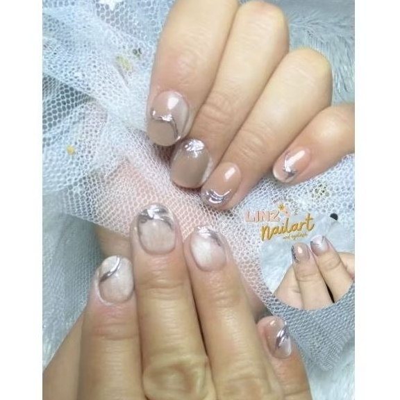 LN025 Press on nails /kuku palsu / fake nails cat eye silky