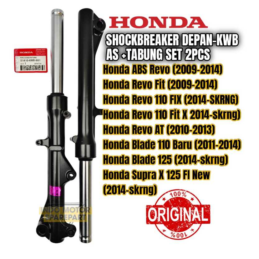 Cunciki5 - Shockbreaker Depan Honda;Supra X, Revo, Blade;Original Ahm Kwb;Depan