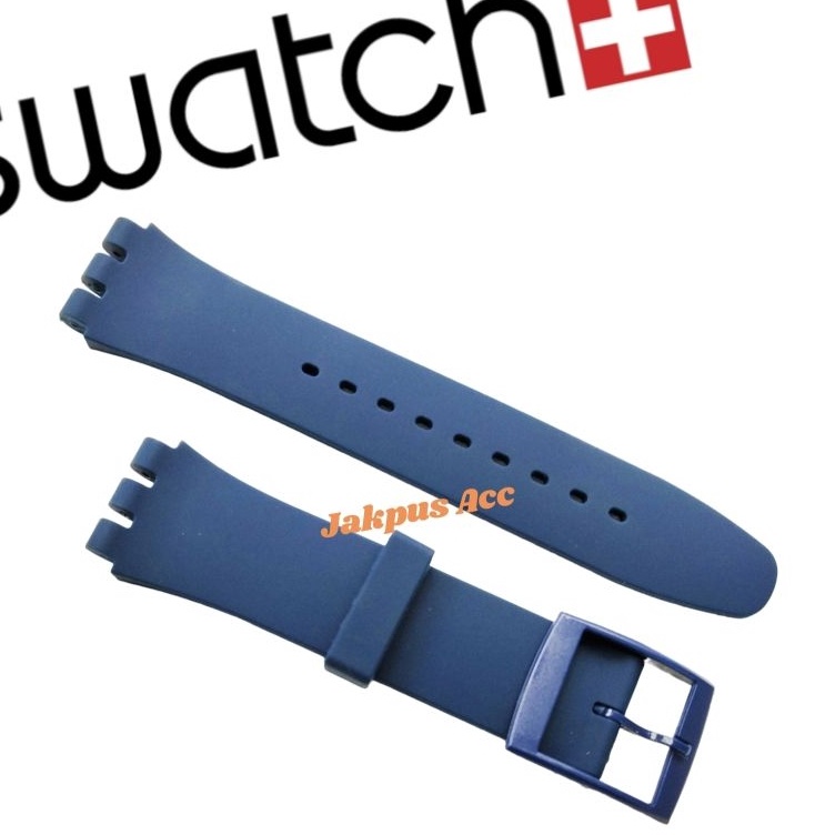 KODE G15B RUBBER Swatch 17 mm 19 mm Tali jam tangan Super