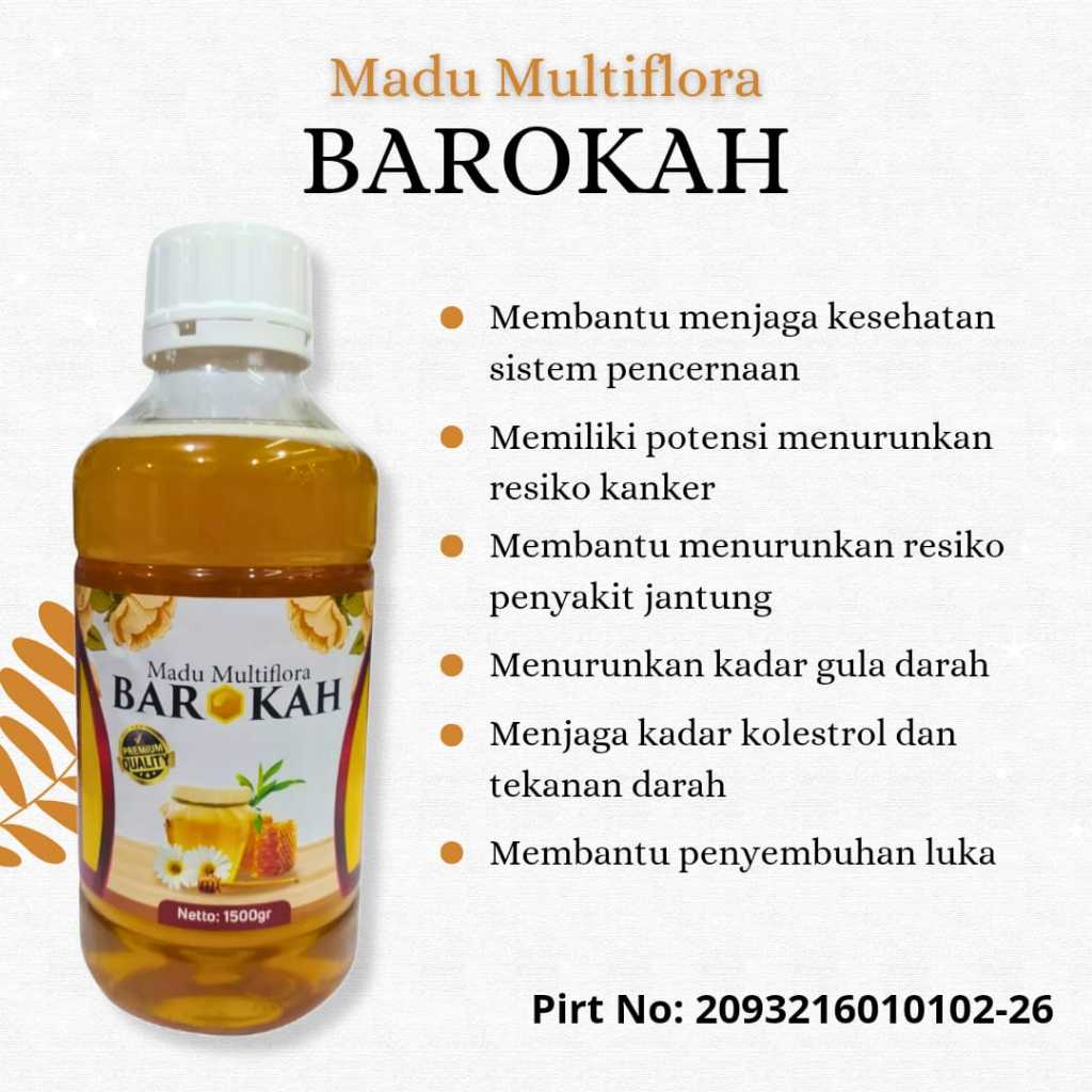 

Madu Multiflora Barokah - madu multiflora murni 1500g