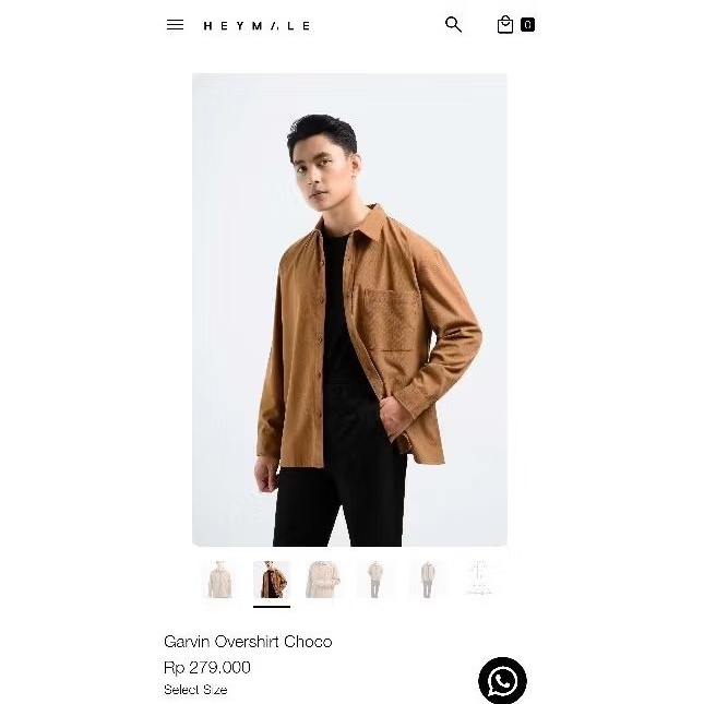 Heymale garvin choco L kemeja panjang