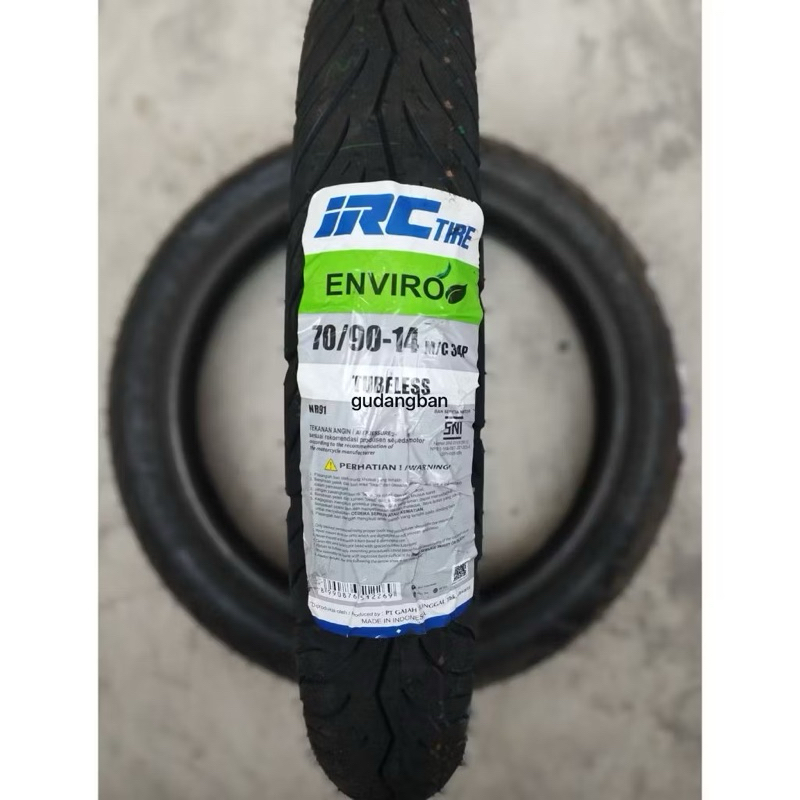 Ban Motor TUBLES IRC ENVIRO NR91 70/90 ring 14 ban depan MIO J M3 FINO