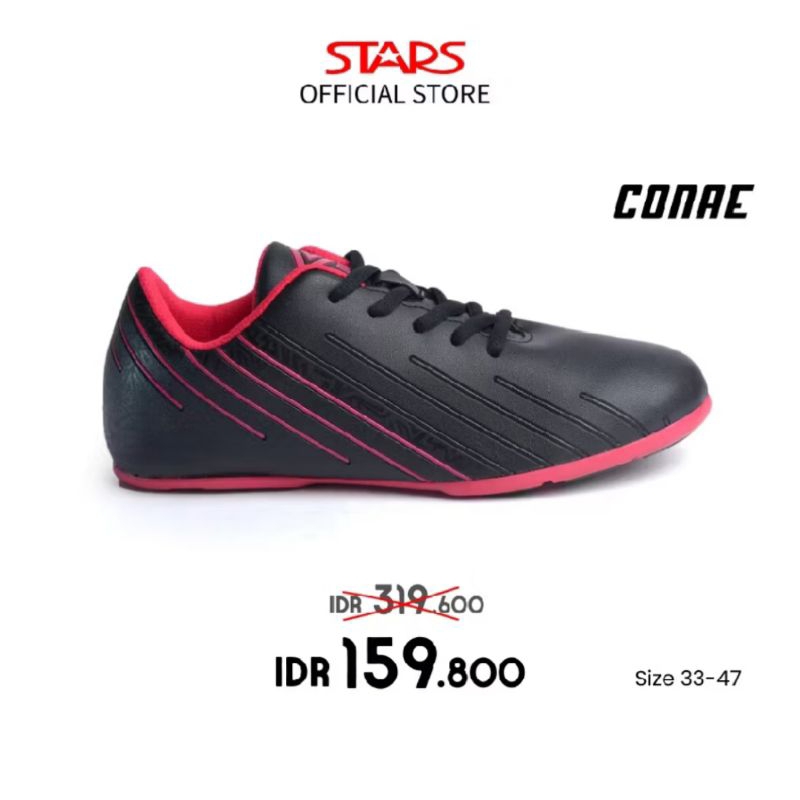 CONAE sepatu Futsal Anak Laki-laki Insight Hitam merah
