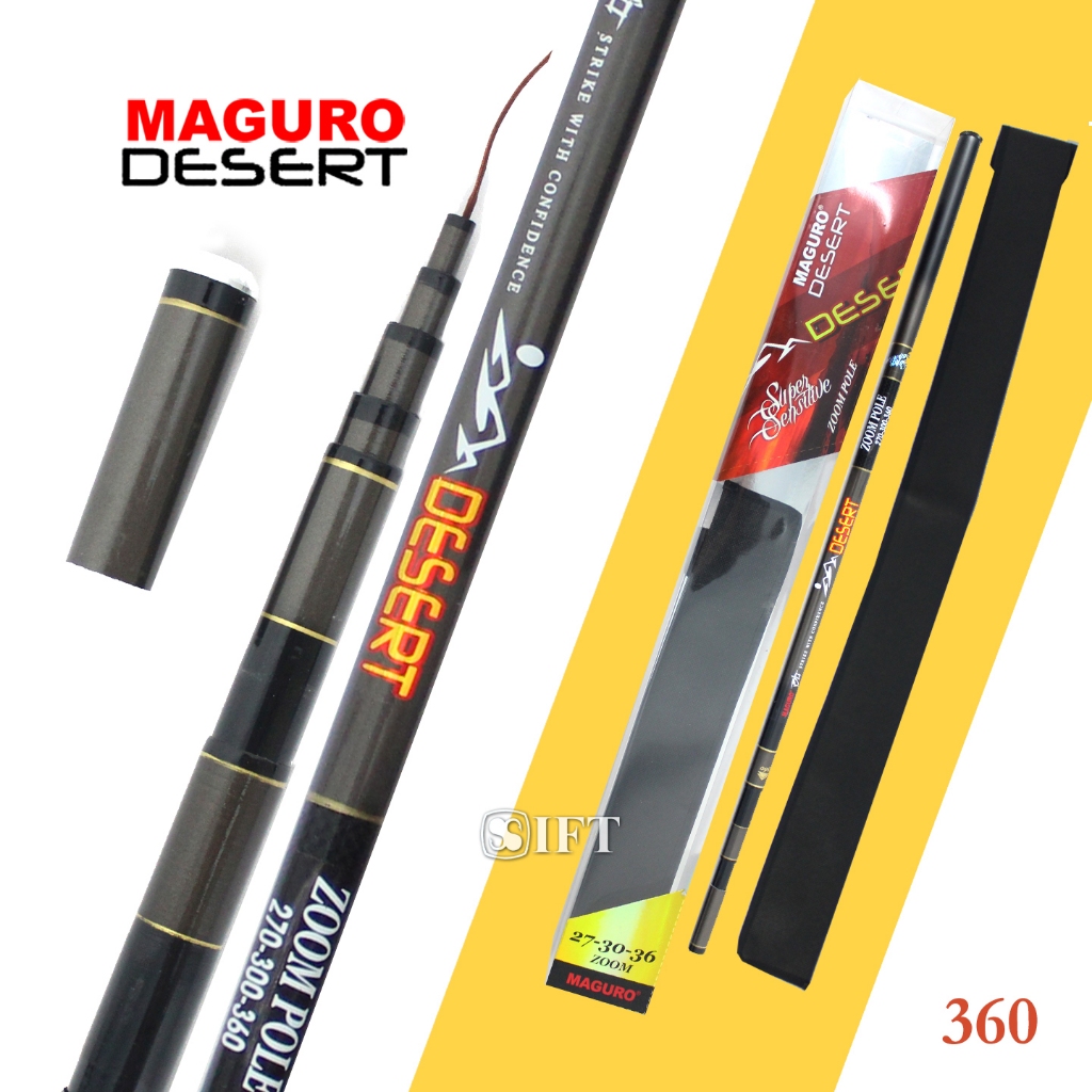 Joran Tegek Maguro DESERT Carbon Zoom | Size 360 450 540 630 | Teleskopik Pole