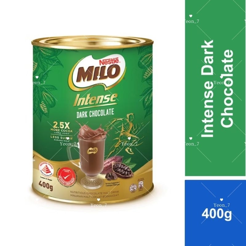 

Nestle Milo Intense Dark Chocolate 400g 2.5X More Cocoa Less Sugar Exp 14 08 2025