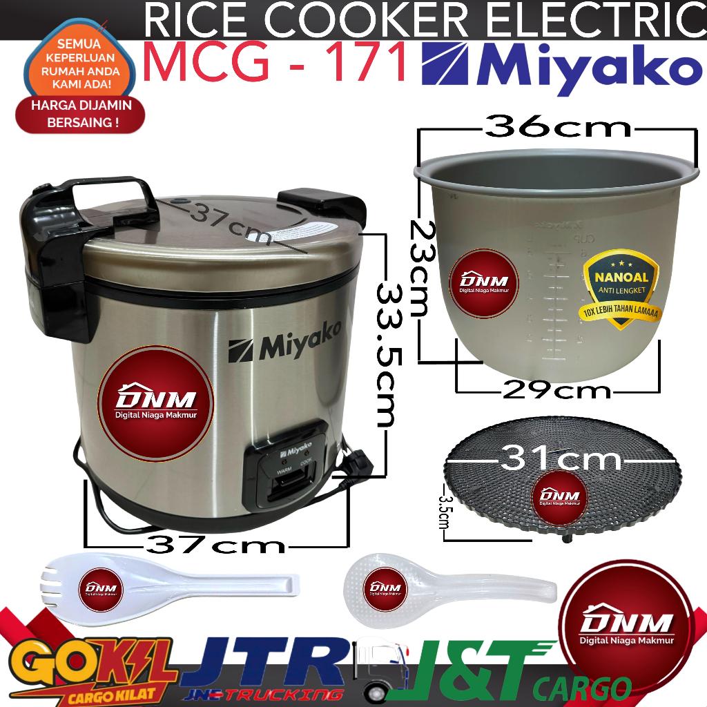 MIYAKO Rice Cooker MCG-171 Stainless 6 Liter Magic Com Miyako Mcg 171