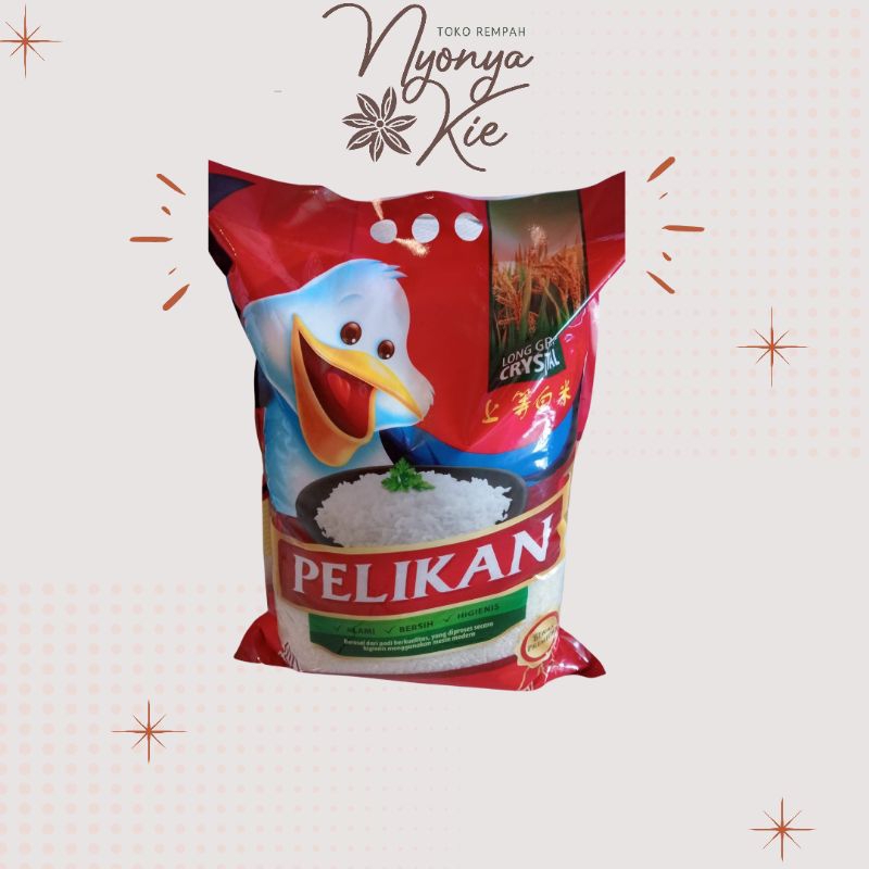 

JATIM Beras Pelikan 5kg premium pulen