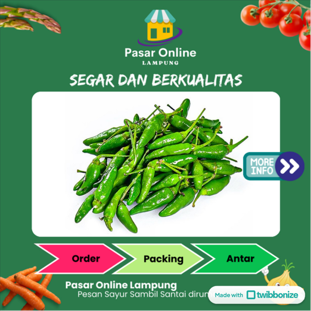 

Cabe Rawit Hijau - Pasar Online Lampung