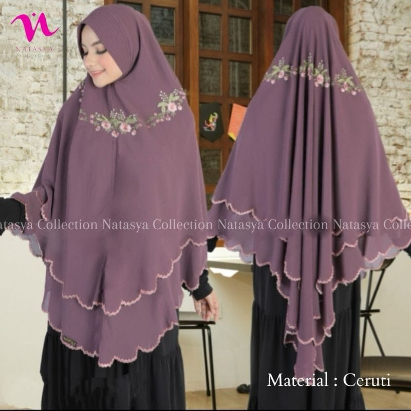 khimar|bergo ceruty Bordir by Natasya