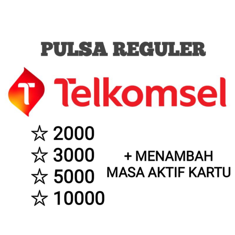 Pulsa Reguler Telkomsel 2000 3000 5000 10000