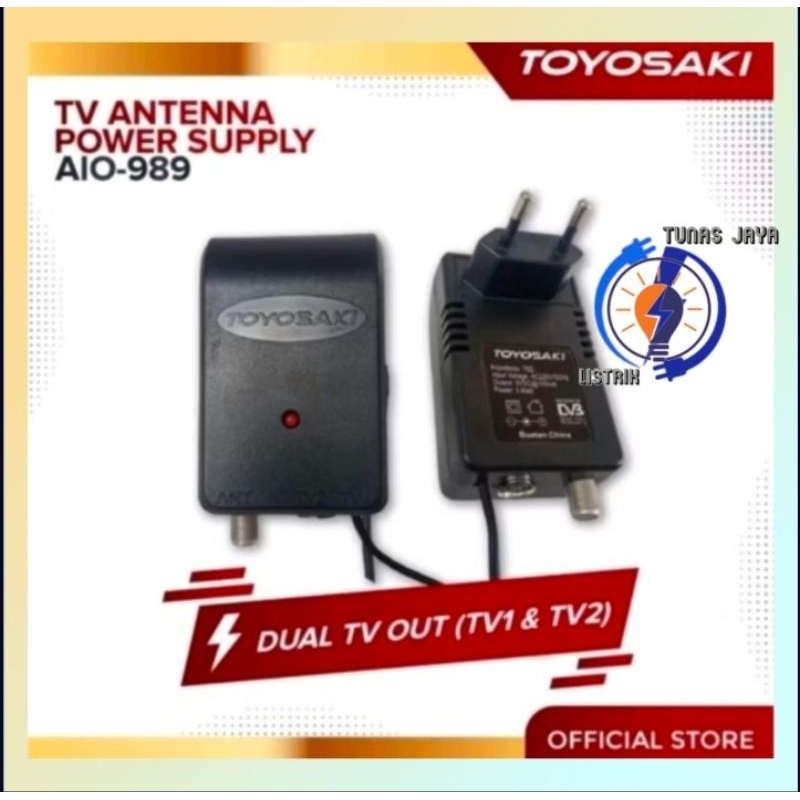 TOYOSAKI Adaptor Power Supply Booster AIO 989 Antena Toyosaki AIO 220 / AIO 235 / AIO 200