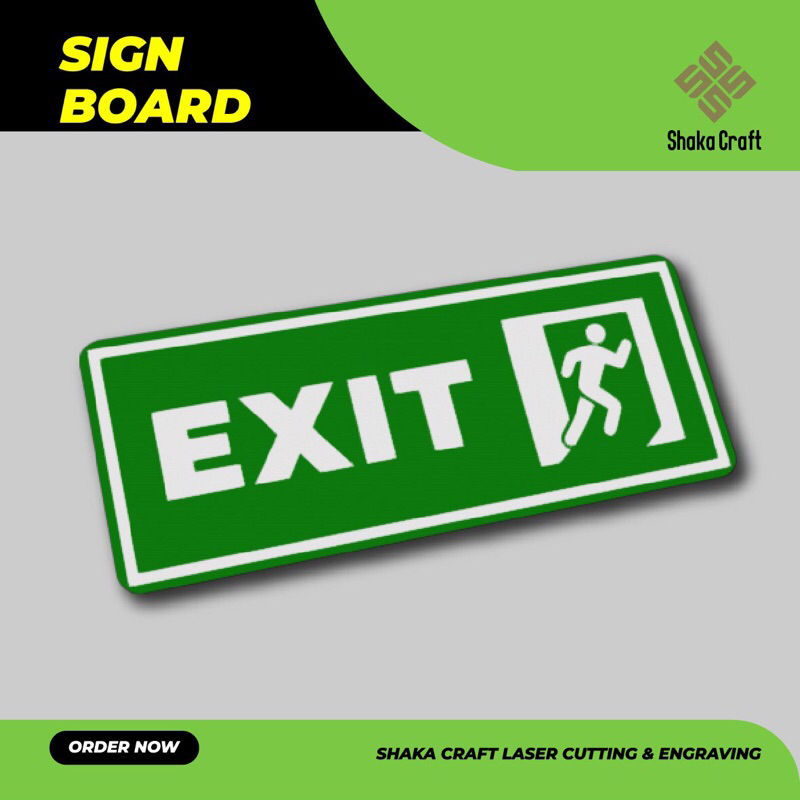 

sign board acrylic | papan petunjuk akrilik uk.25x10 cm