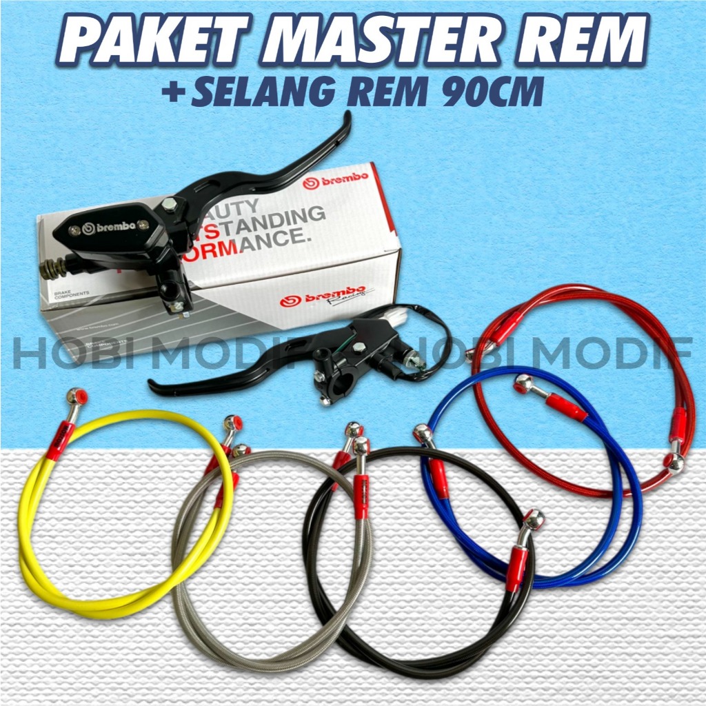 2IN1 PAKET MASTER REM OVAL BREMBO TABUNG OVAL NYATU SMOKE TRANSPARAN MODEL RCB 14MM KOOPLING / REM H
