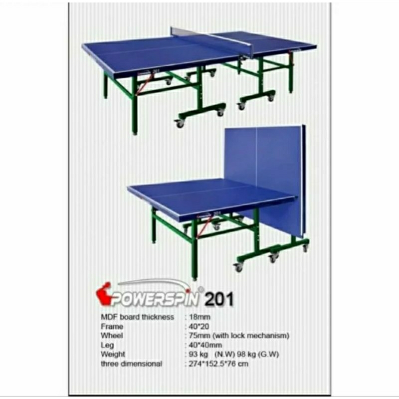 MEJA PINGPONG / TENIS MEJA POWER SPIN 201. ORIGINAL
