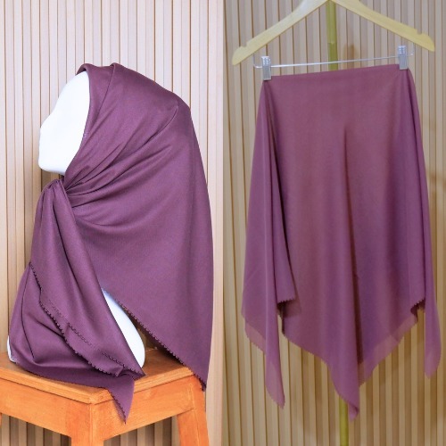 Jilbab Segiempat Voal Premium Belaya Hijab Laser Cut - Burgundy