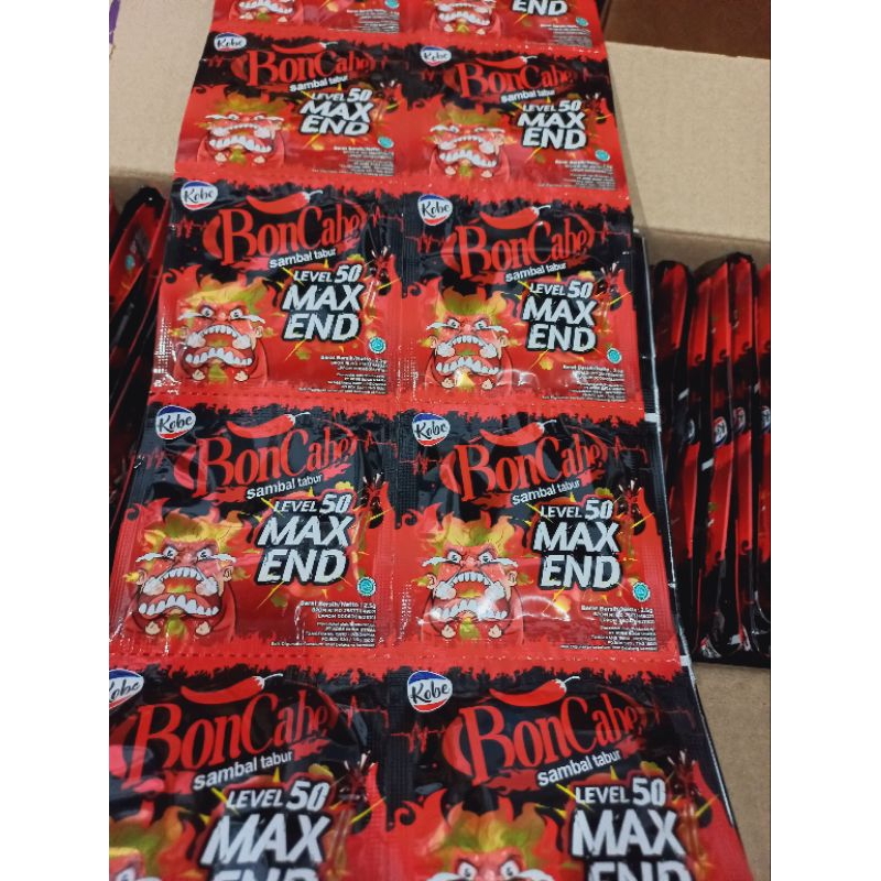 

Boncabe sambel tabur level 50 Max End isi 12 per renteng