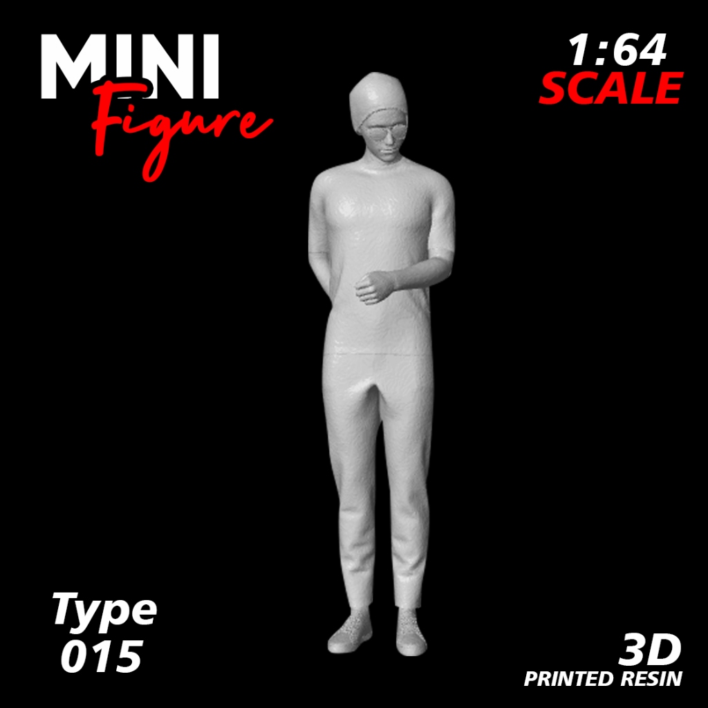 Mini Figure Diorama skala 1/64 / Figure Diecast / Miniatur Diorama / Figure 015 UNPAINTED