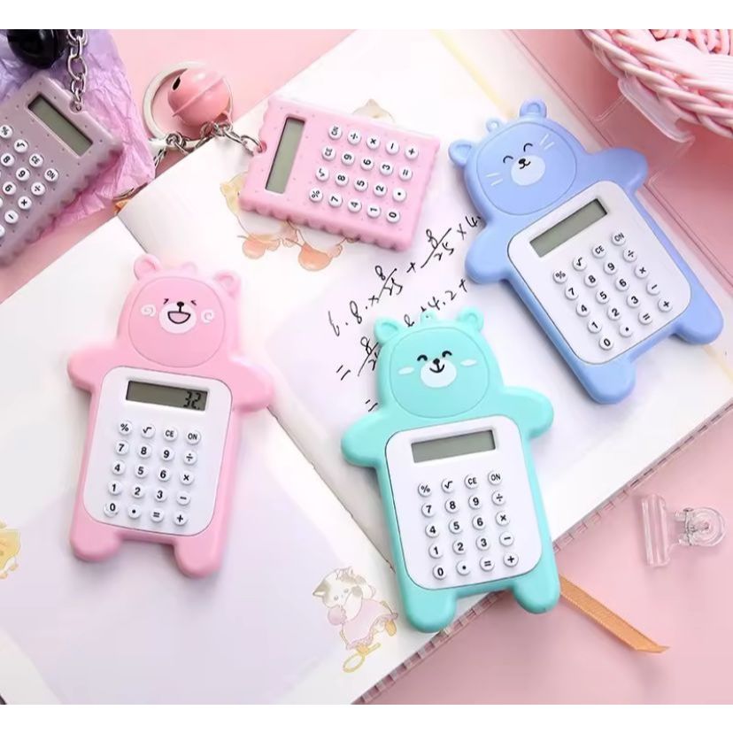 

(SP) KALKULATOR MINI PORTABLE MOTIF BERUANG / CALCULATOR BEAR 8 DIGIT TOMBOL KARET