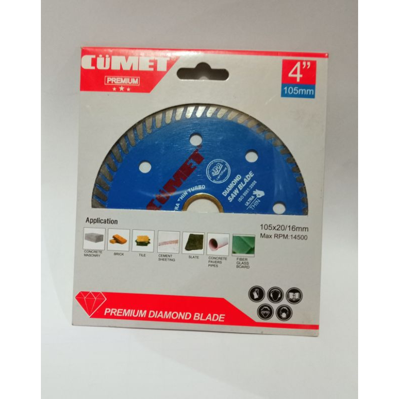 DIAMOND WHEEL BLADE 4", mata potong kramik dan granit diameter 4" cumet