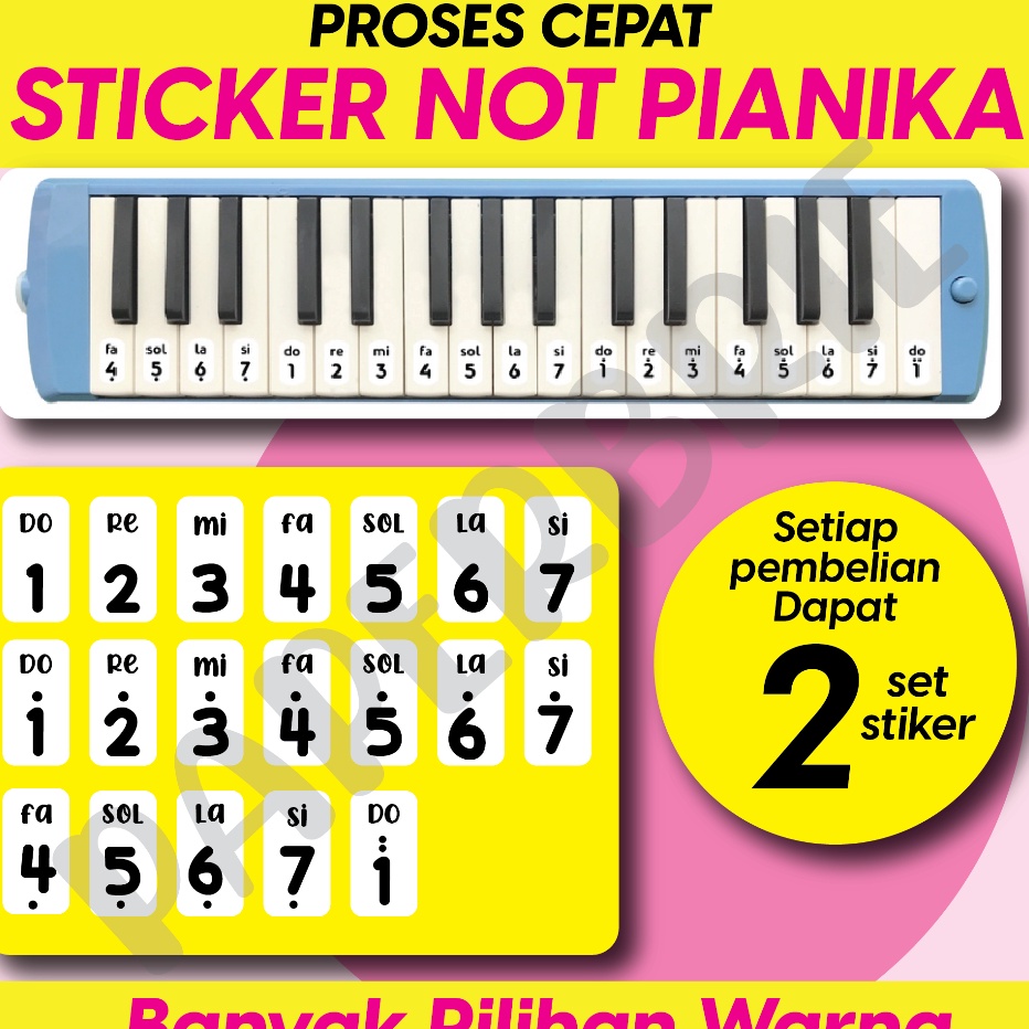 

Diskon STICKER NOT PIANIKA POLOS Bisa pilih warna
