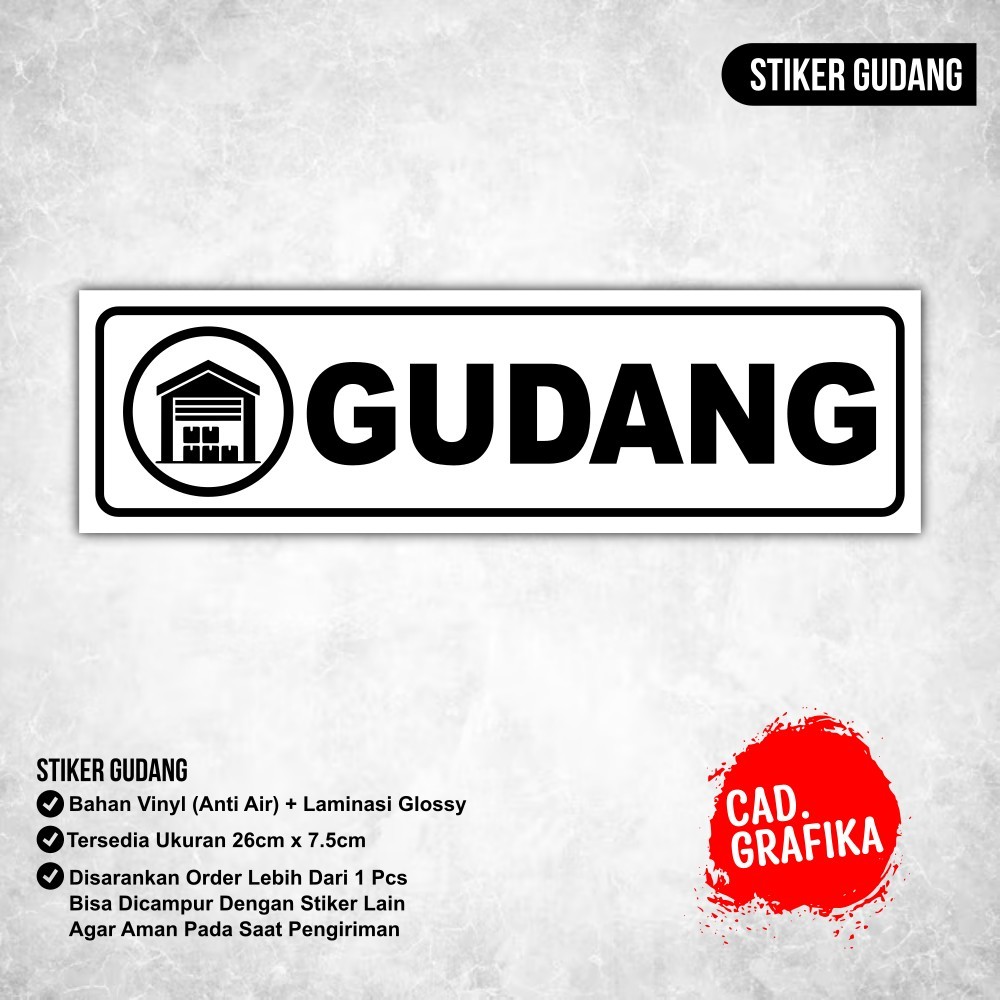 

Stiker Gudang / Stiker Ruang Gudang / Stiker Ruangan Penyimpanan Barang