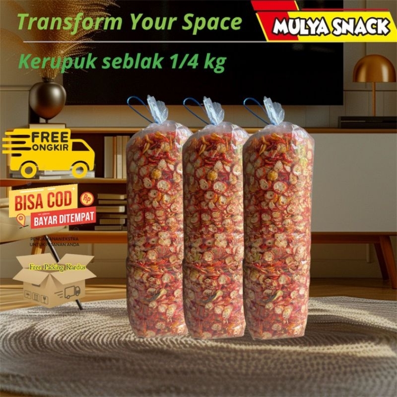 

Kerupuk seblak 250 grm / kerupuk seblak pedas ¼ kg